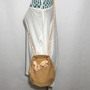 Madewell COTTON DRAWSTRING CROSSBODY SHOULDER BAG HANDBAG PURSE